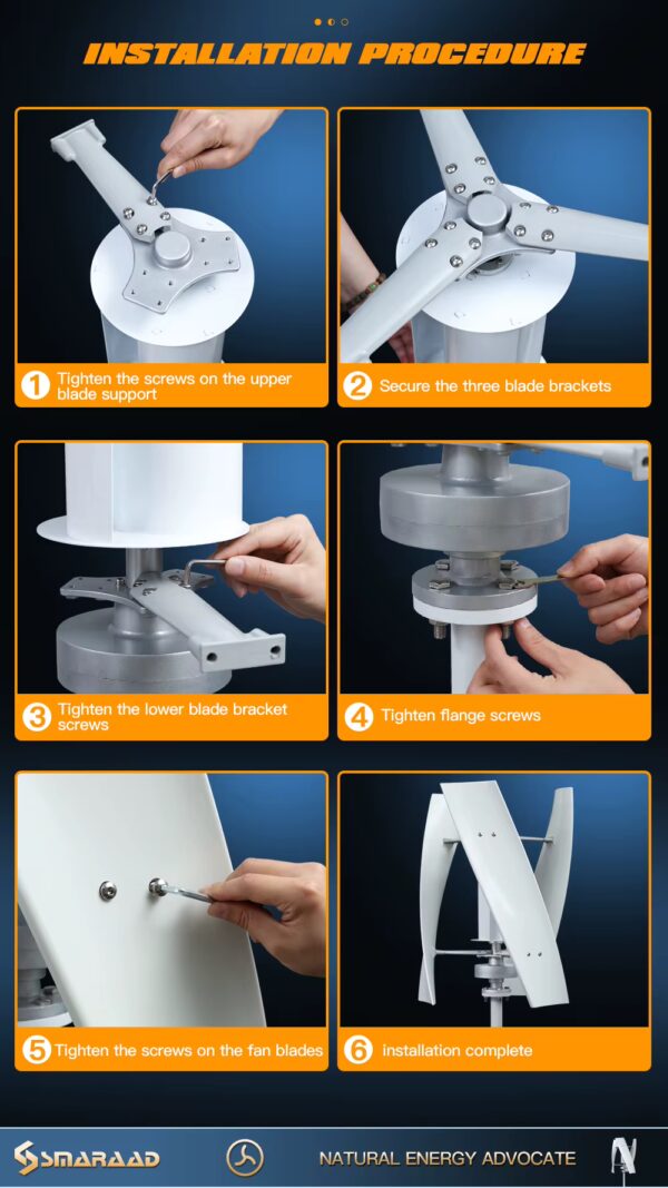 easy installation of wind turbine for home and off grid living for sale at Buzzy Meadows Homestead