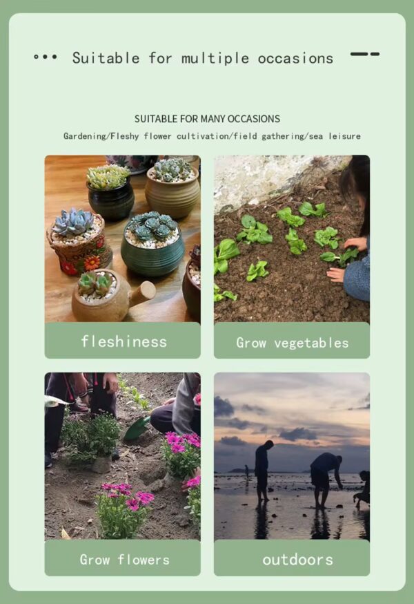 multiple uses for garden spade set available at Buzzy Meadows Homestead in gardeners supply