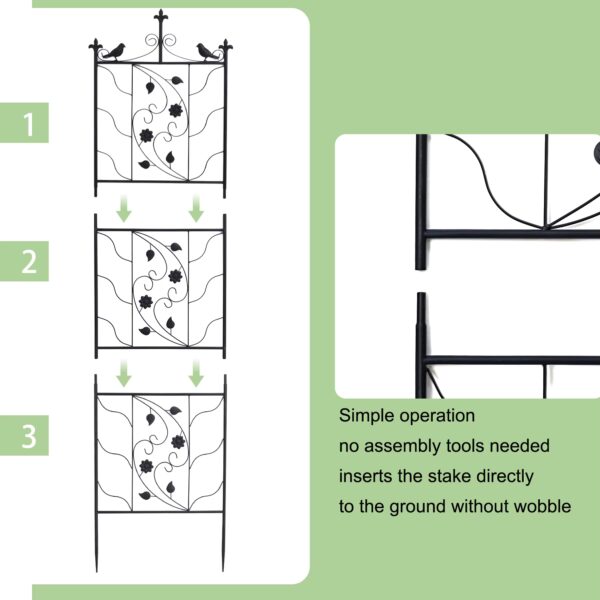 easy assembly instructions for elegant garden trellis 2 pack available at Buzzy Meadows Garden Supply
