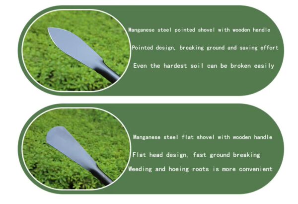 manganese steel garden spade set available at Buzzy Meadows Homestead in gardeners supply