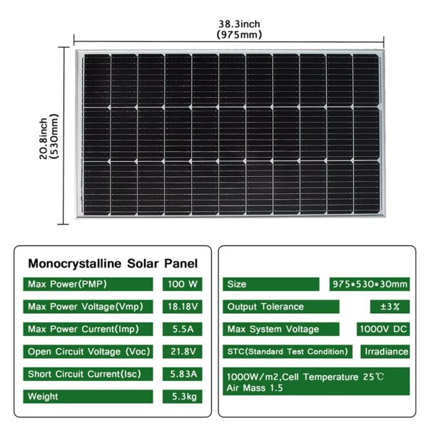 list of features of flexible solar panel kit for living off the grid