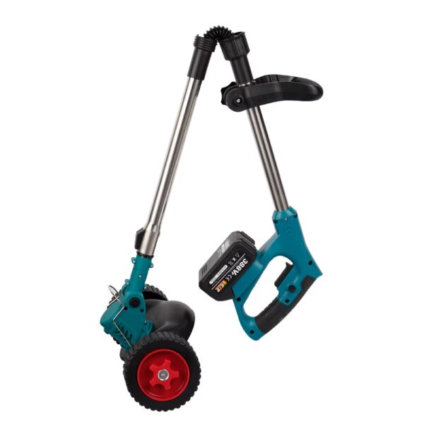 cordless electric brush cutter available at Buzzy Meadows Farm and Home Supply folds for easy storage