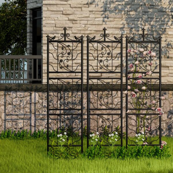 9 panels of elegant garden trellis available at Buzzy Meadows Gardeners Supply