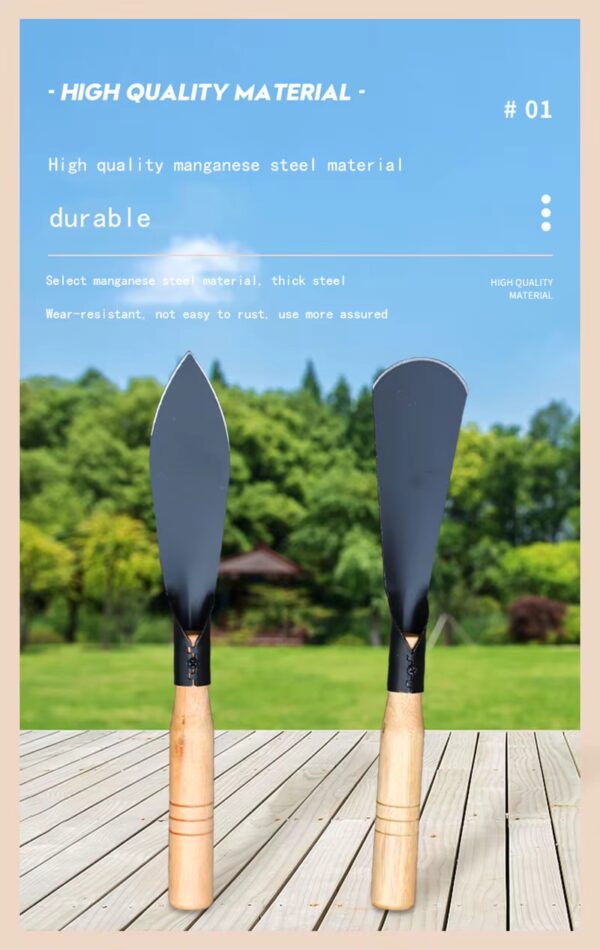 high quality material of steel garden spade set available at Buzzy Meadows Homestead in gardeners supply