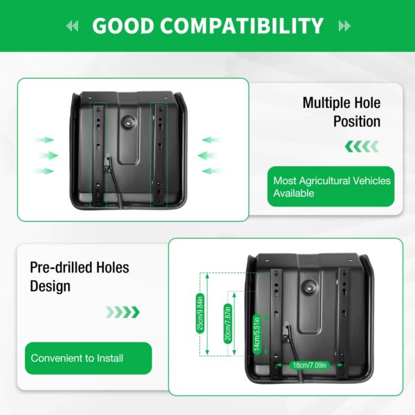 compatibility of lawn mower seat available at Buzzy Meadows Homestead in farm and home supply