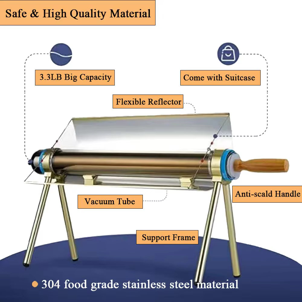 high quality large capacity solar oven available at homestead supplier Buzzy Meadows