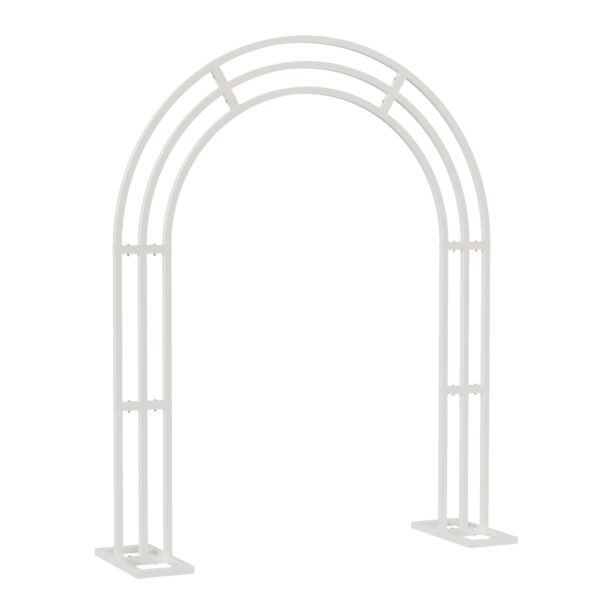 white garden arch trellis available at Buzzy Meadows Homestead in gardeners supply