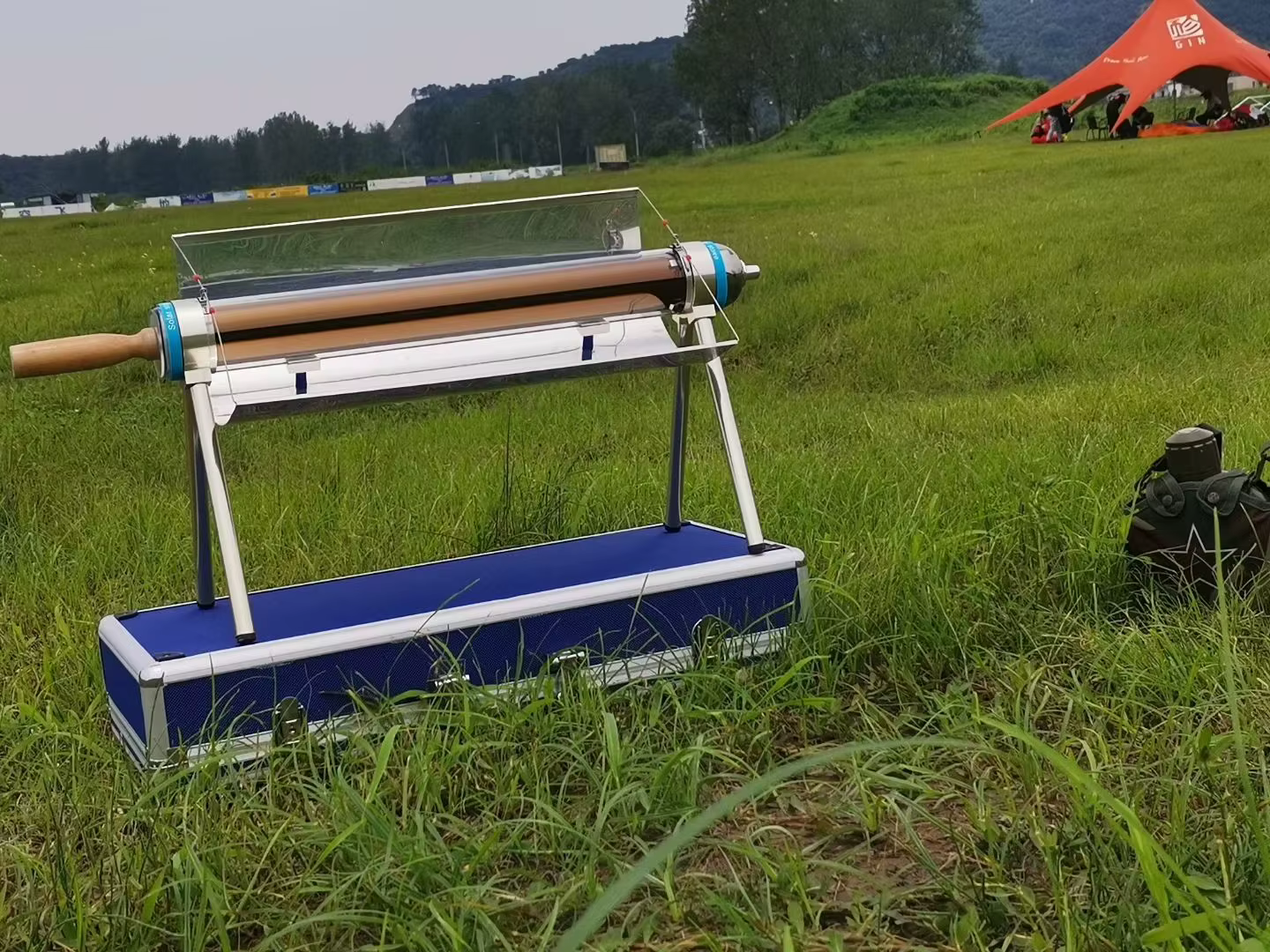 all season high quality large capacity solar oven at a campsite