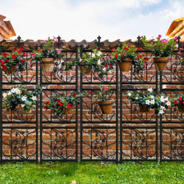 15 panels of elegant garden trellis available at Buzzy Meadows Garderners Supply