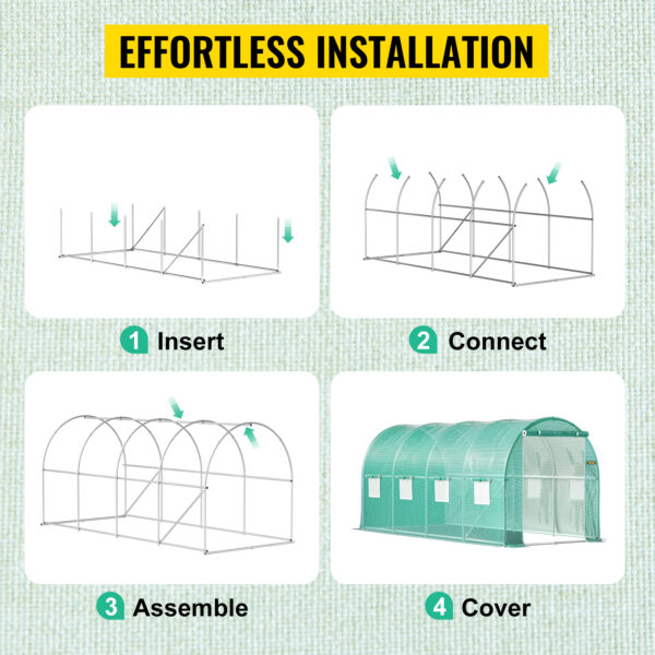 easy installation diagram of greenhouse for sale at Buzzy Meadows Homestead in gardeners supply