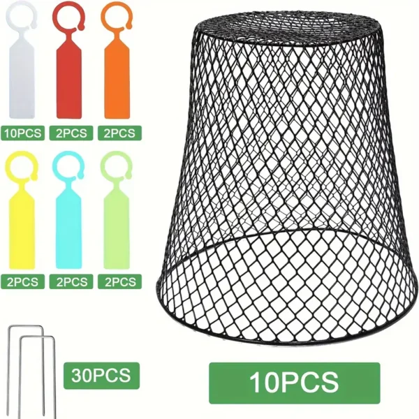 items included with plant cage 10 pack for sale at Buzzy Meadows Homestead in gardeners supply